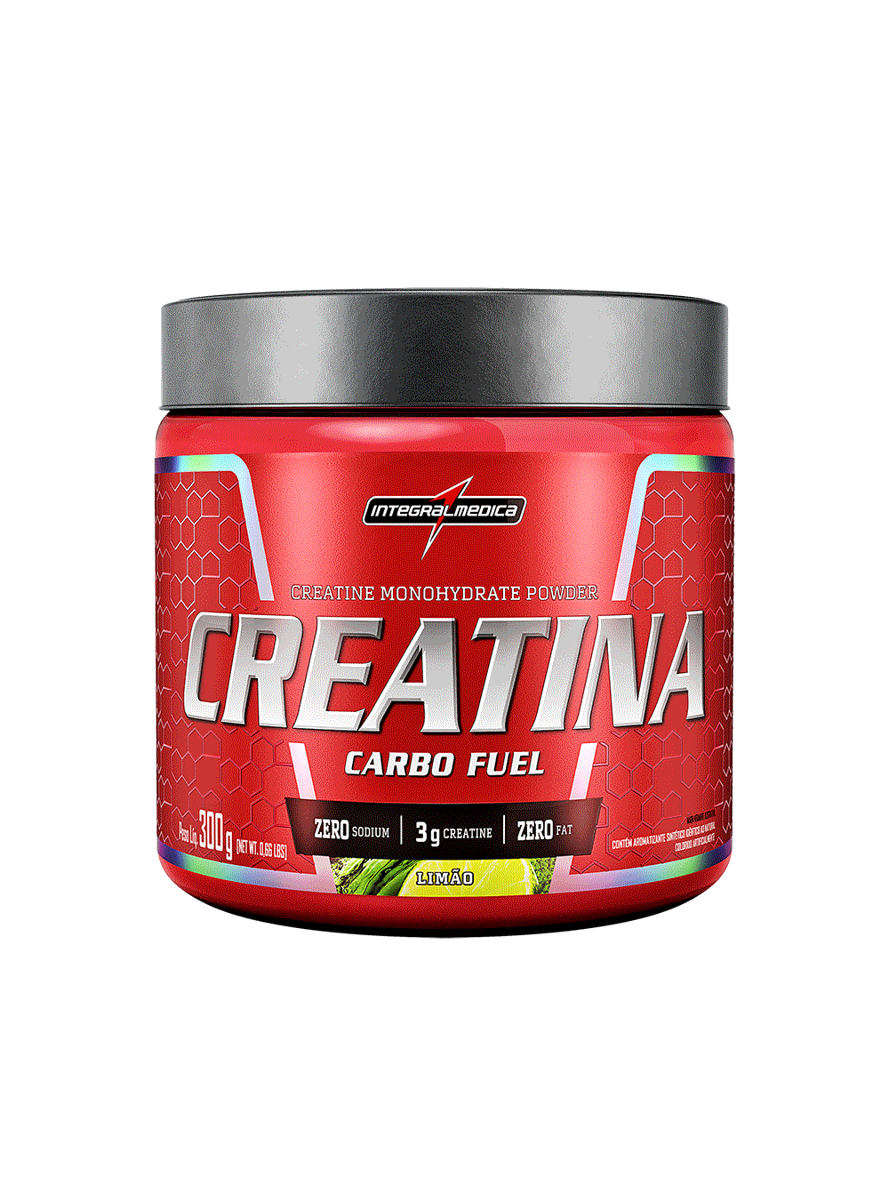 Creatina com Carboidrato 300g Limão