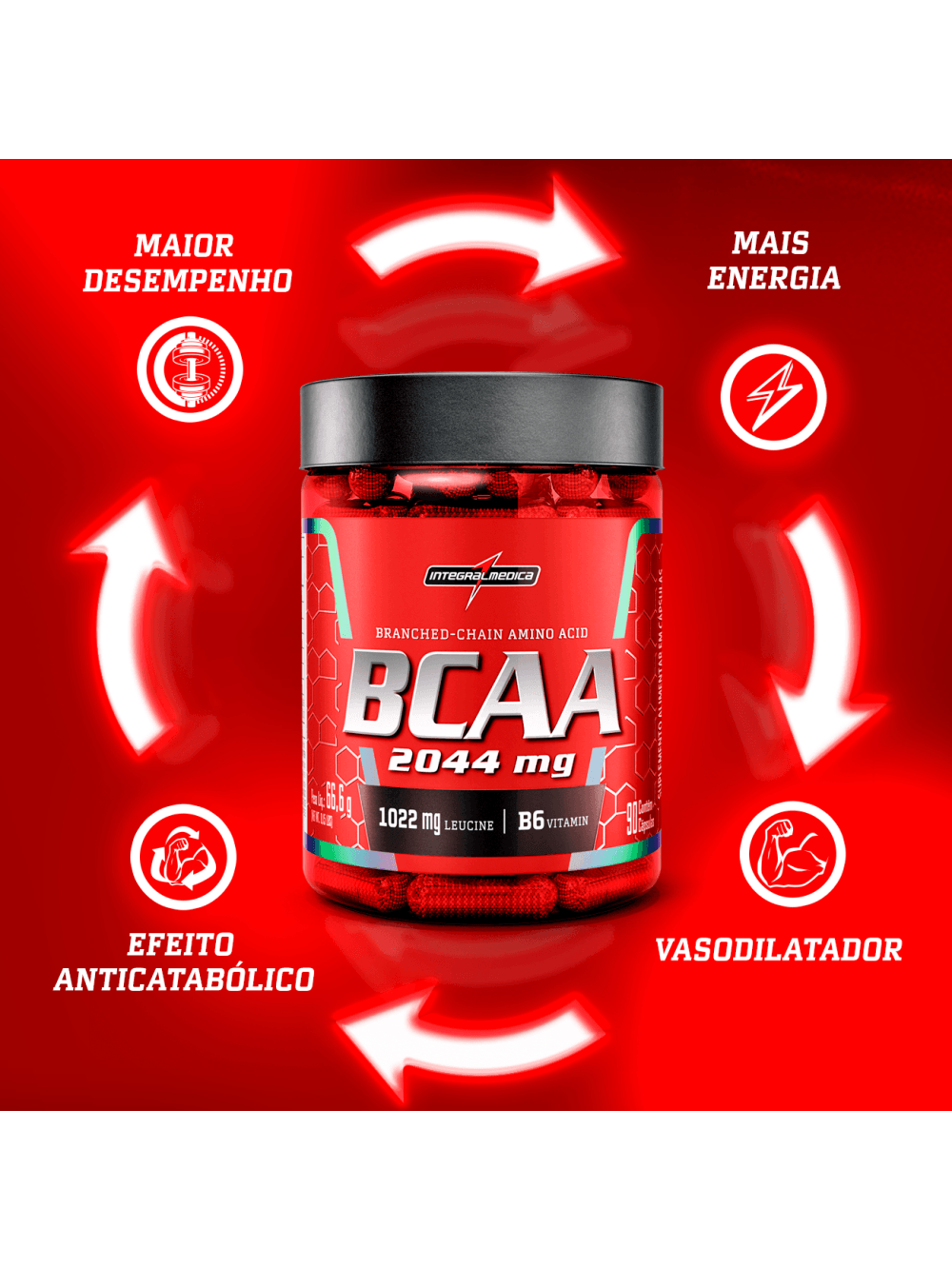 BCAA 2044 mg 90 Caps - Imagem 3