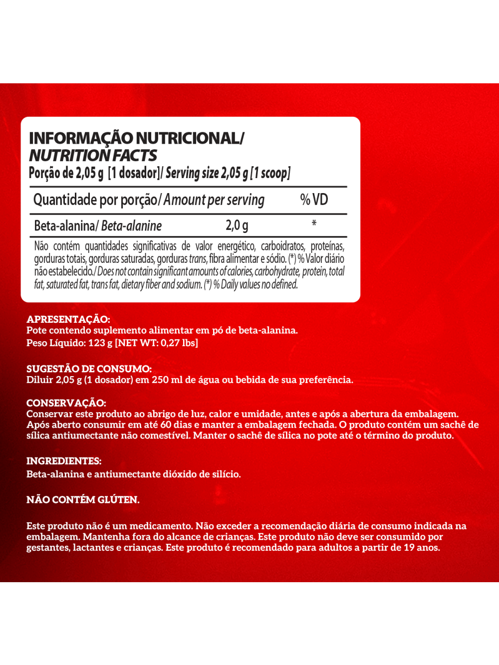 Beta Alanina em Pó 123g - Imagem 6