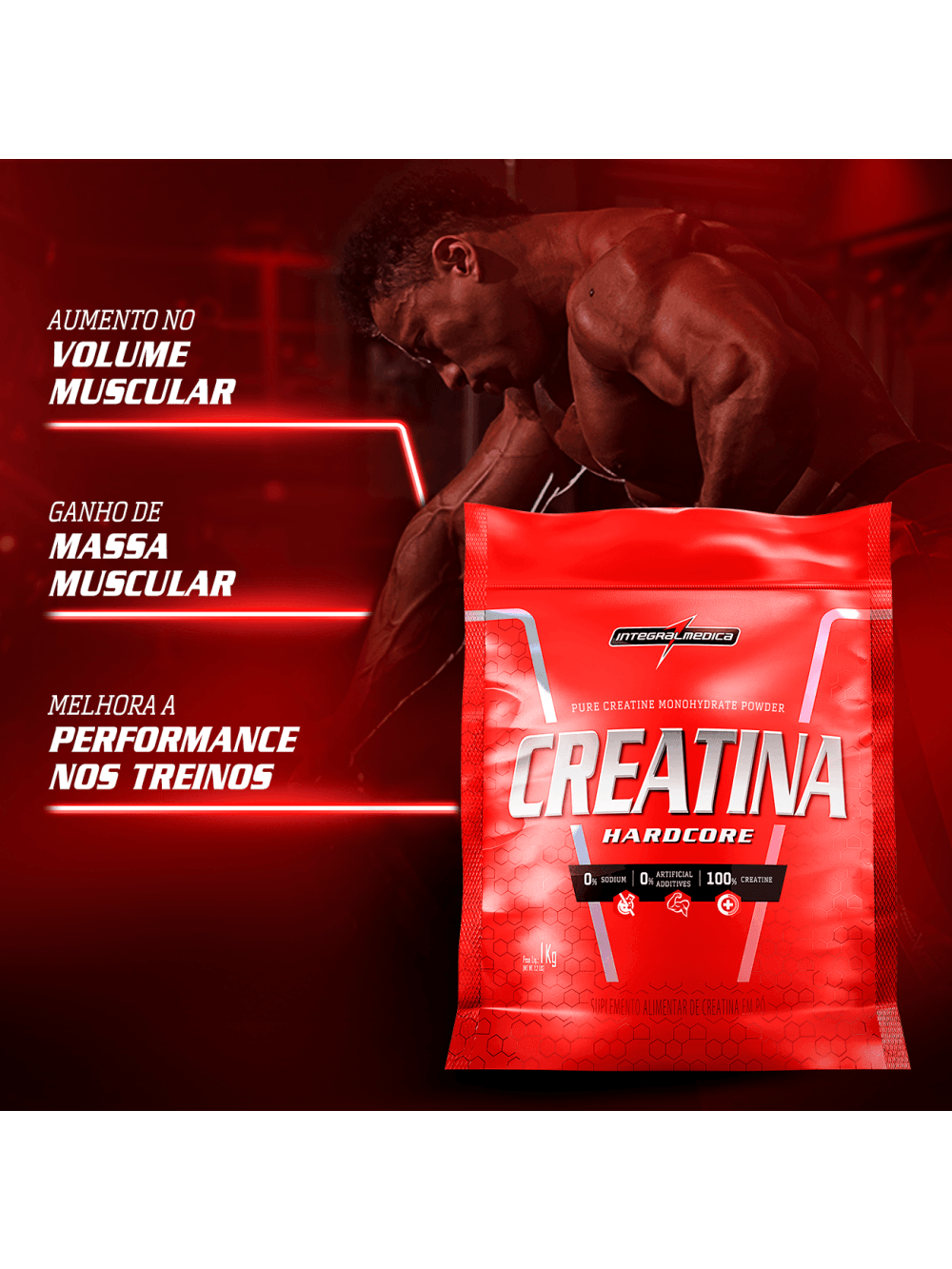 Creatina 100% Pura Pouch 1kg - Imagem 2