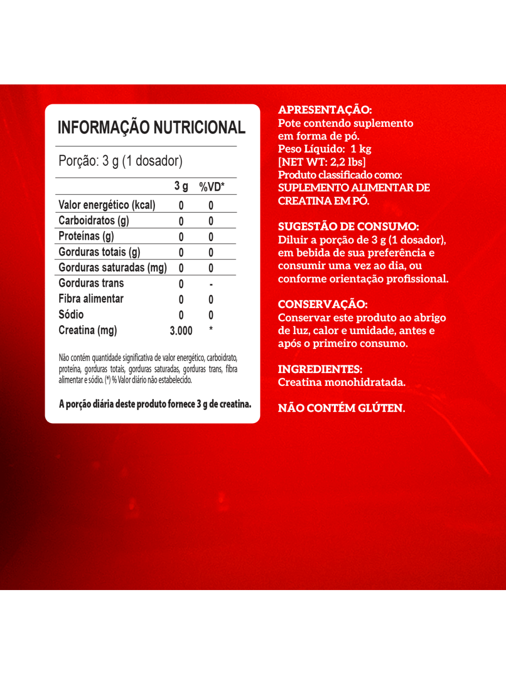 Creatina 100% Pura Pouch 1kg - Imagem 6