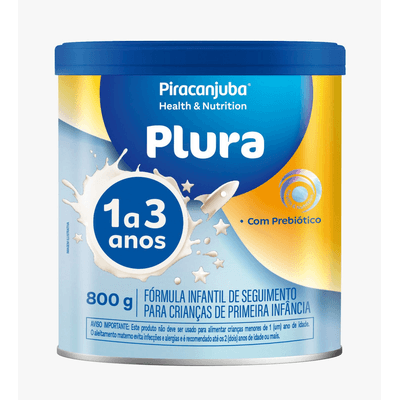 Fórmula Infantil Piracanjuba Plura 1 a 3 Anos Láctea 800g