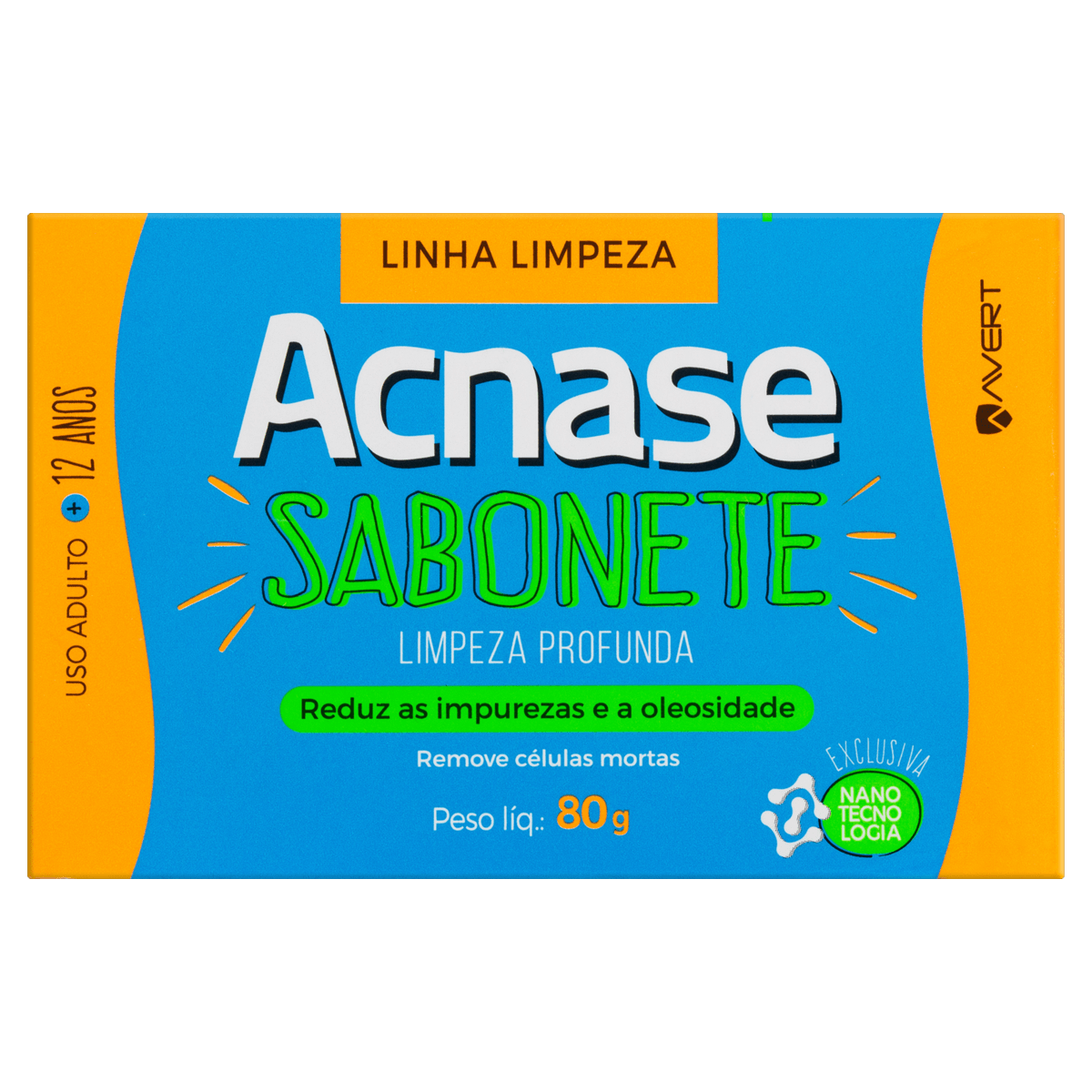 Sabonete Barra Clean Limpeza Profunda 80g Acnase