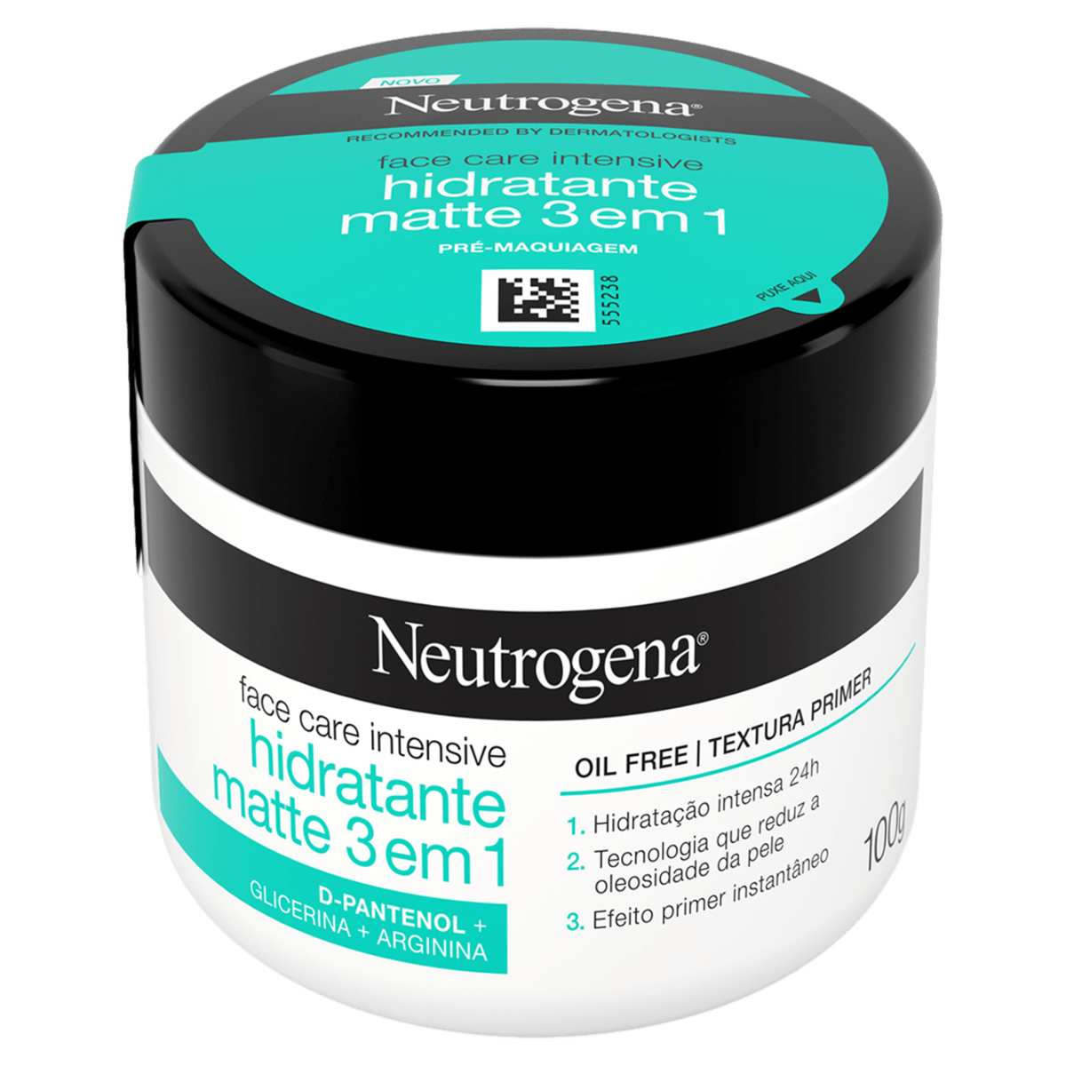 Creme Hidratante Facial Face Care Intensive 3 em 1 Matte 100g Neutrogena