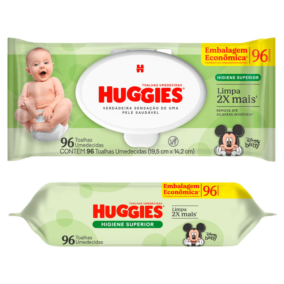 Lenço Umedecido Huggies Higiene Superior 96 Unidades