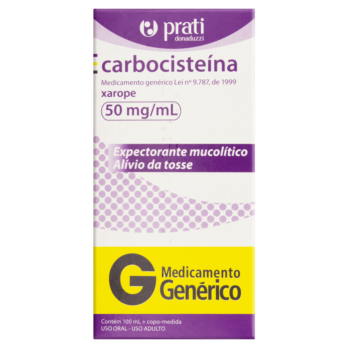 Carbocisteína 50Mg/Ml Xarope Adulto 100Ml - Prati-Donaduzzi