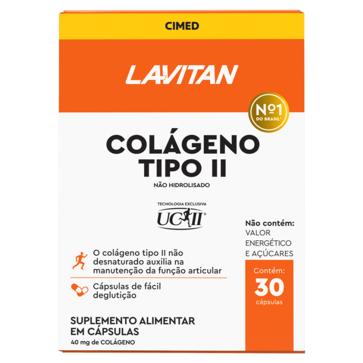 Colágeno Tipo II Não Hidrolisado Lavitan - 30 cápsulas