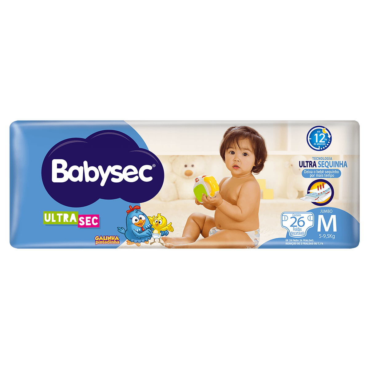 Fralda Babysec Ultra Jumbo 26 Un M