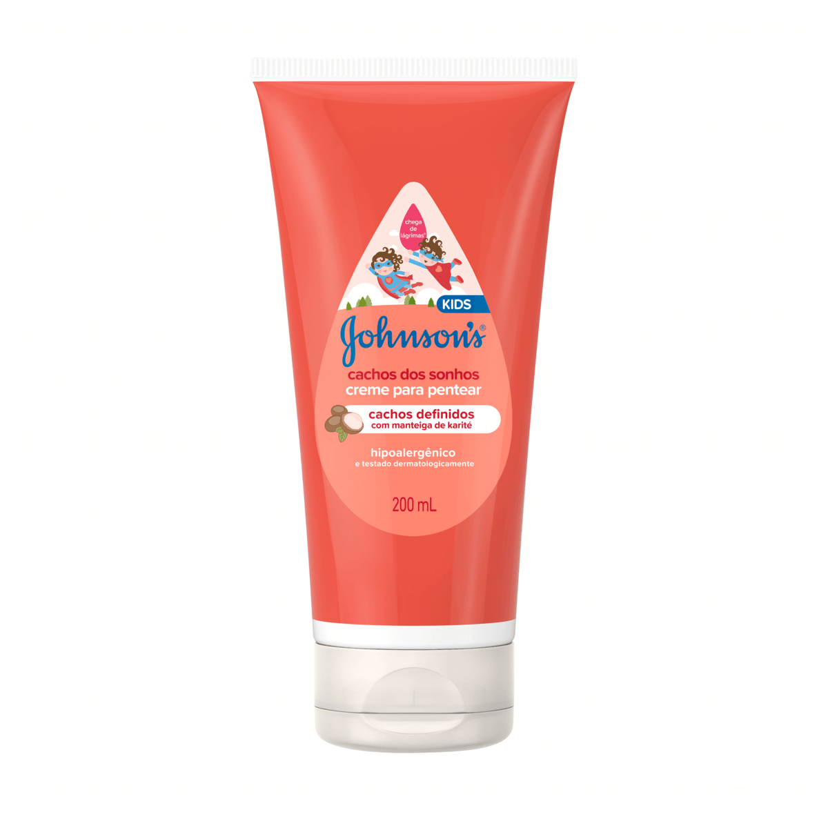Creme para pentear infantil Cachos dos Sonhos 200ml manteiga de karité Johnson's definição