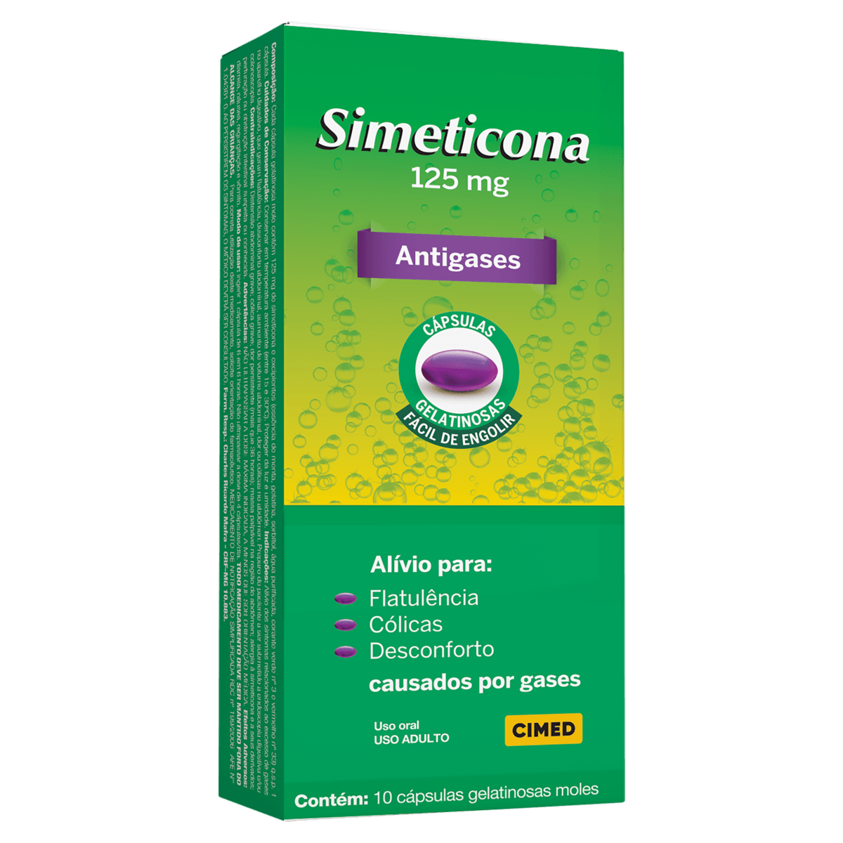 Simeticona 125Mg 10 Cápsulas Gelatinosas - Cimed