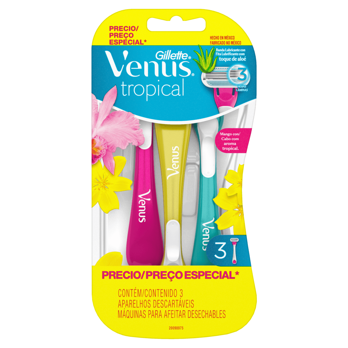 Kit Aparelho de Barbear Venus Tropical 3 Unidades - Gillette