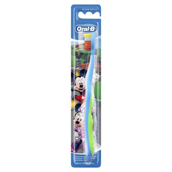 Escova Dental Infantil Oral-B Kids Mickey 1un - Cerdas Macias e Cabo Ergonômico Escova De Dentes Oral B Kids Mickey - Oral B