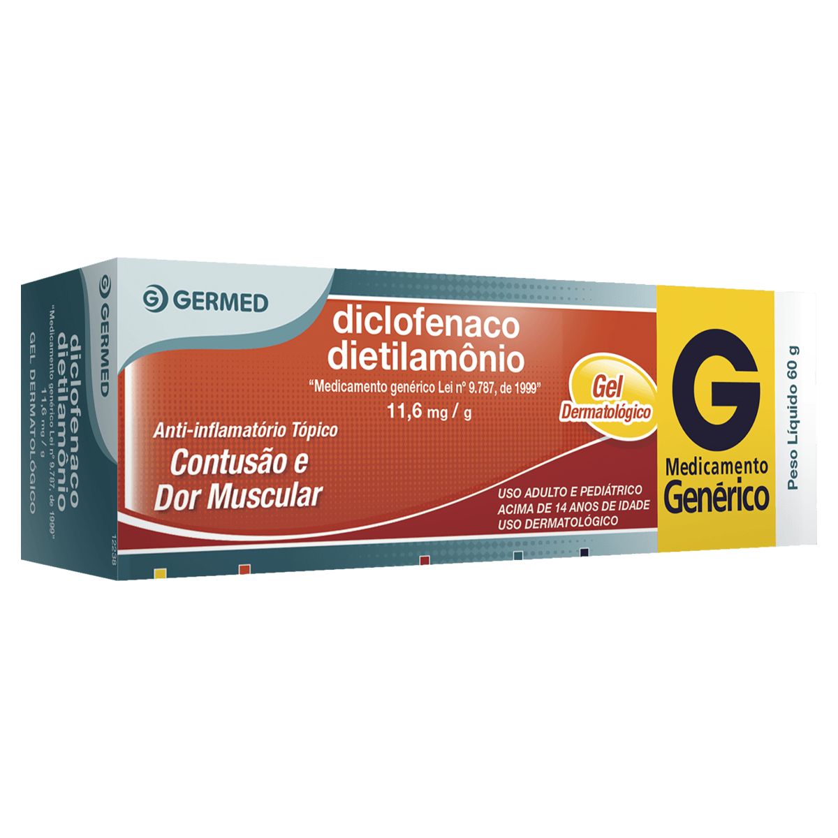Diclofenaco Dietilamônio 10Mg 60G Gel - Germed