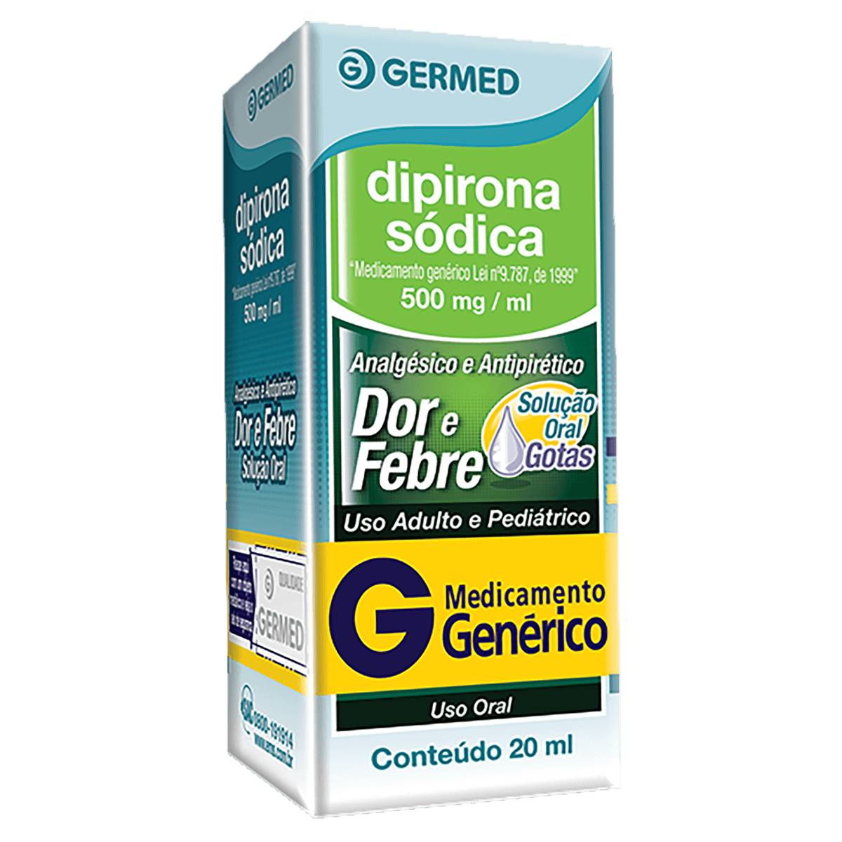 Dipirona Sódica 500Mg 20Ml Gotas Solução Oral - Germed