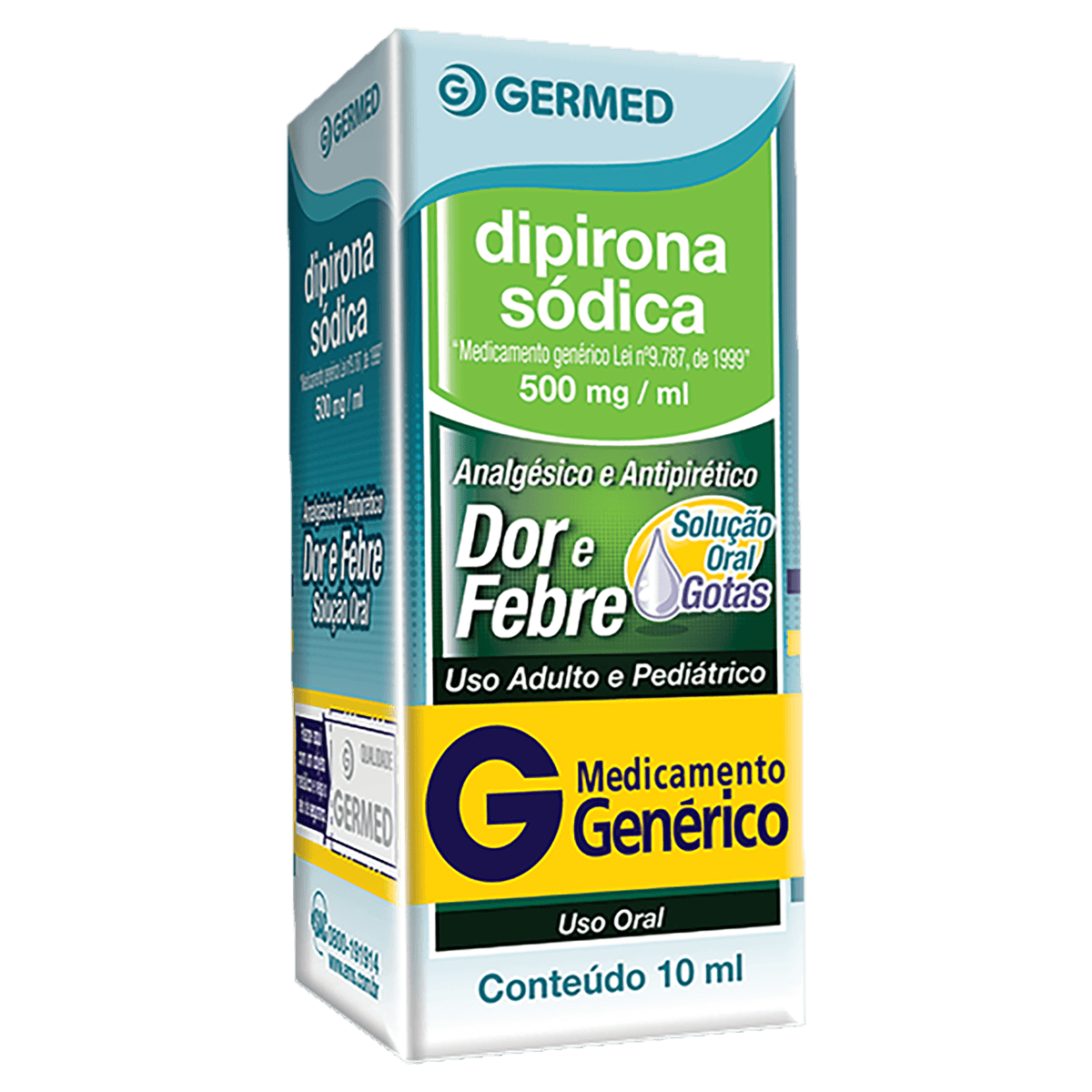 Dipirona Sódica 500Mg 10Ml Solução Oral Gotas - Germed
