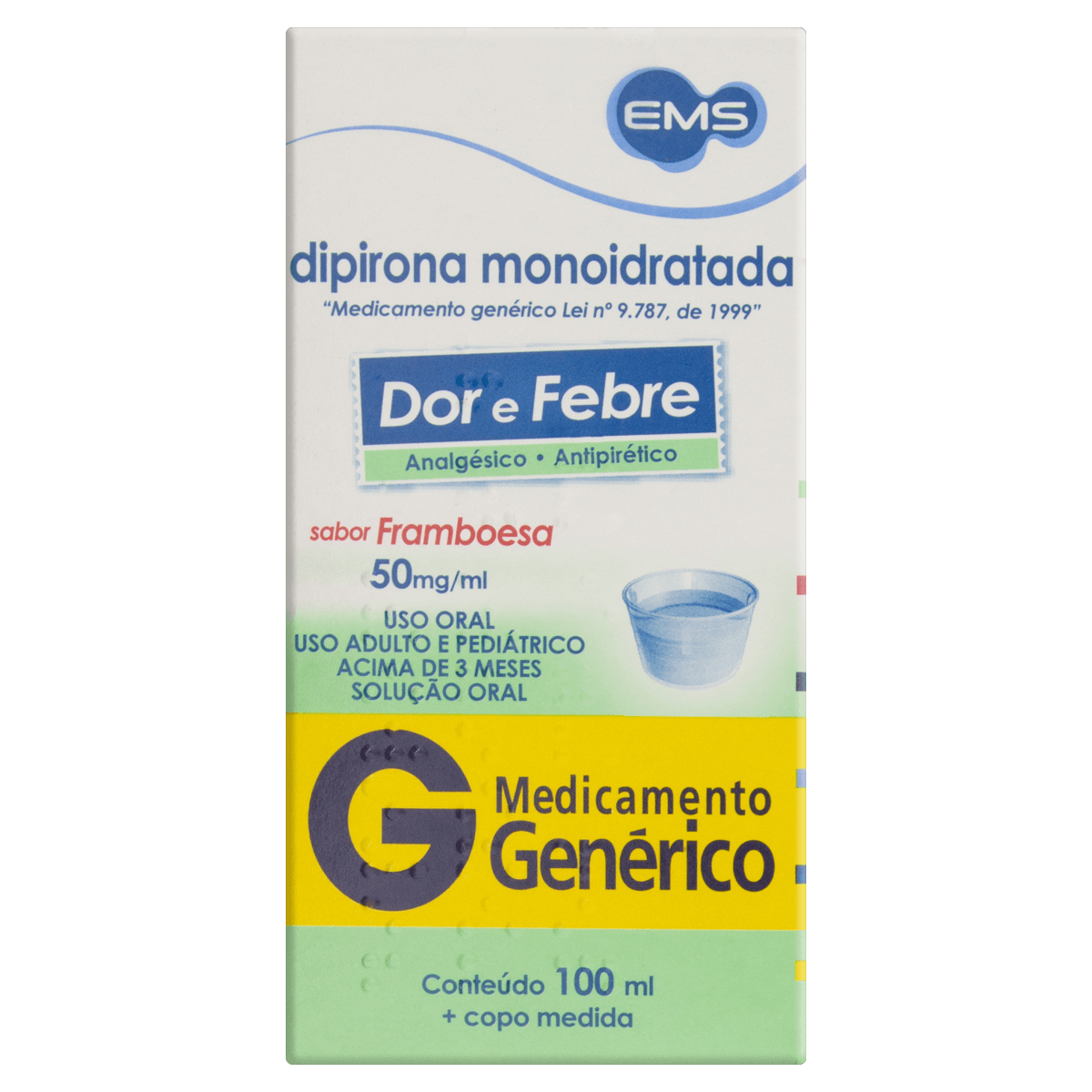 Dipirona Monoidratada 50Mg/Ml Solução Oral 100Ml - Ems