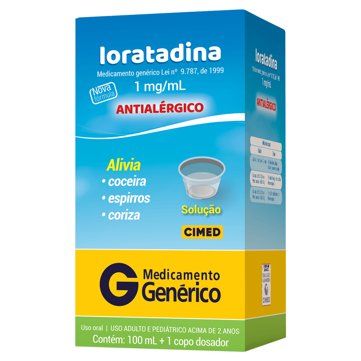 Loratadina 1Mg Xarope 100Ml - Genérico - Cimed