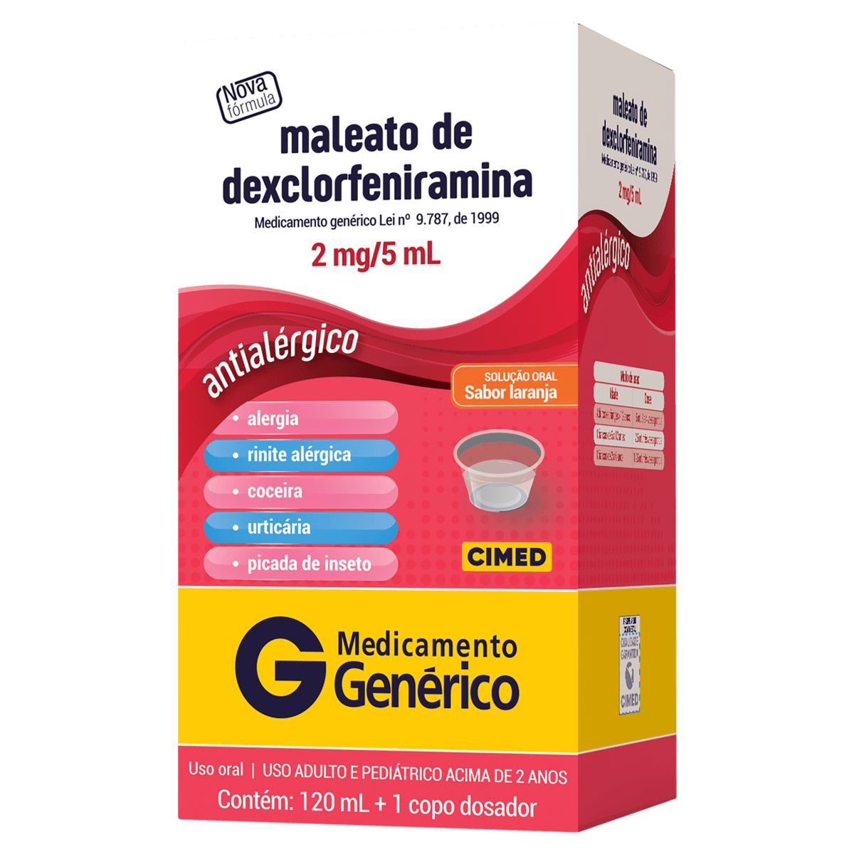 Maleato De Dexclorfeniramina 2Mg/5Ml Xarope 120Ml - Cimed