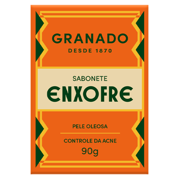 Sabonete Barra Enxofre 90g 7% Base 100% Vegetal Granado Sabonete Barra Enxofre Granado Caixa 90g