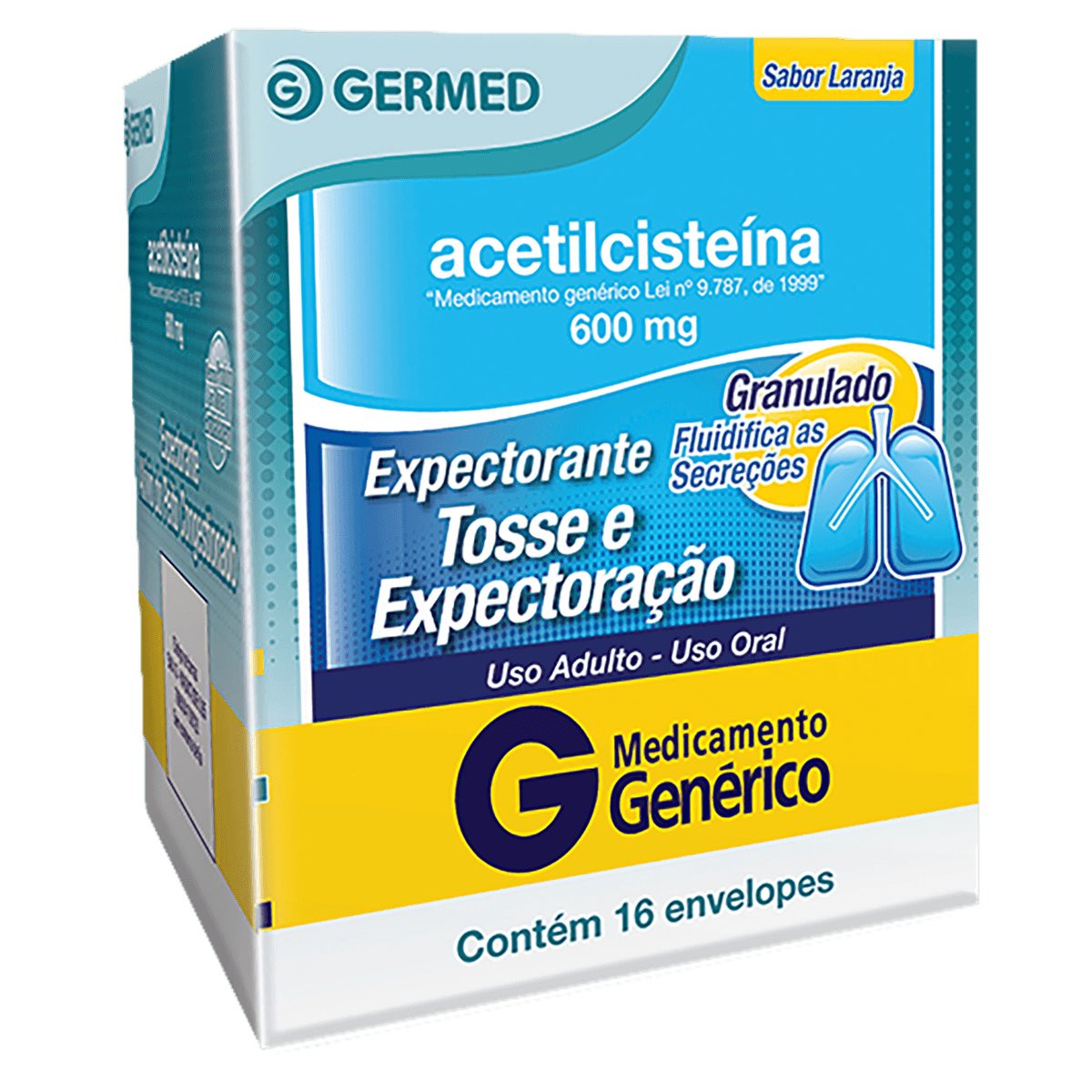 Acetilcisteína 600Mg 16 Sachês Granulado - Germed