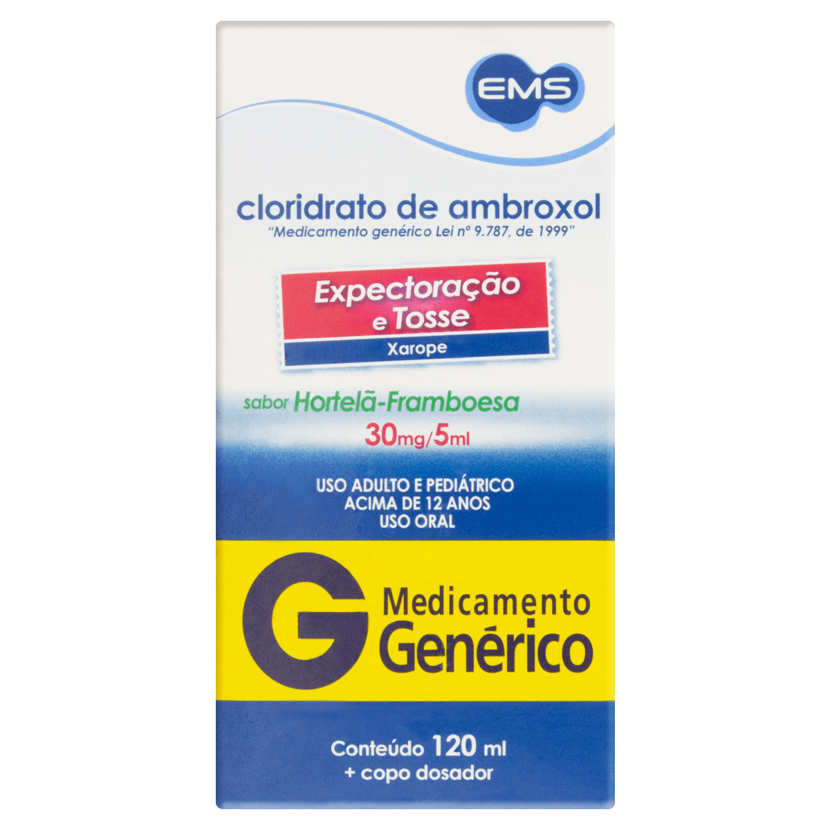 Cloridrato De Ambroxol 30Mg/5Ml Xarope Adulto 120Ml - Ems