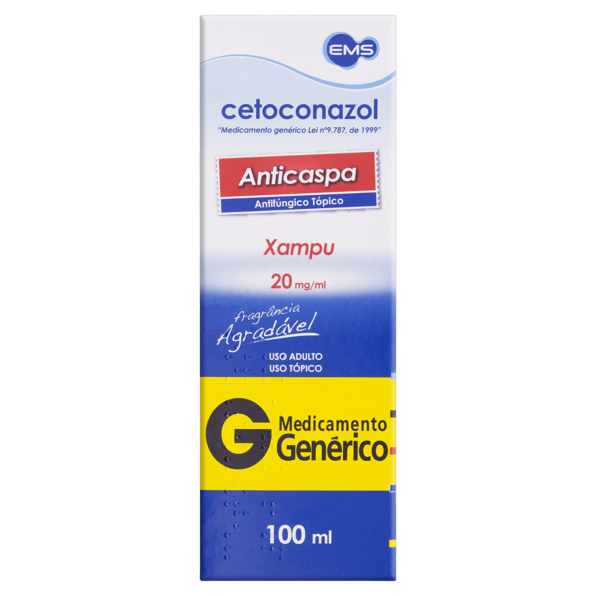 Cetoconazol 20Mg Shampoo 100Ml - Ems Genérico