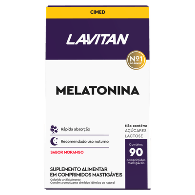 Suplemento Alimentar Melatonina Lavitan 0,21mg Comprimido Mastigável 90 Unidades