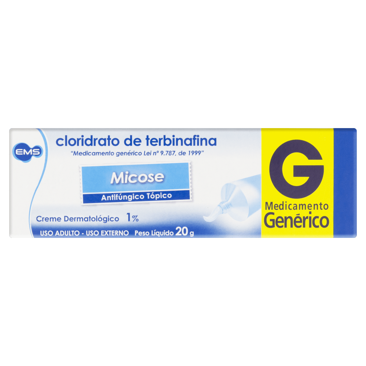 Cloridrato De Terbinafina 1% 20G Creme Dermatológico - Ems