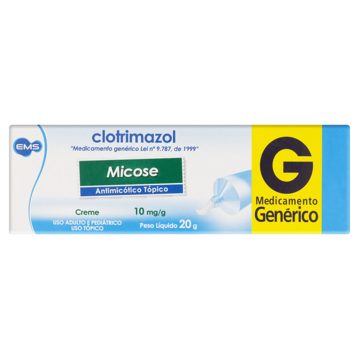 Clotrimazol 10Mg 20G Creme Dermatológico - Ems