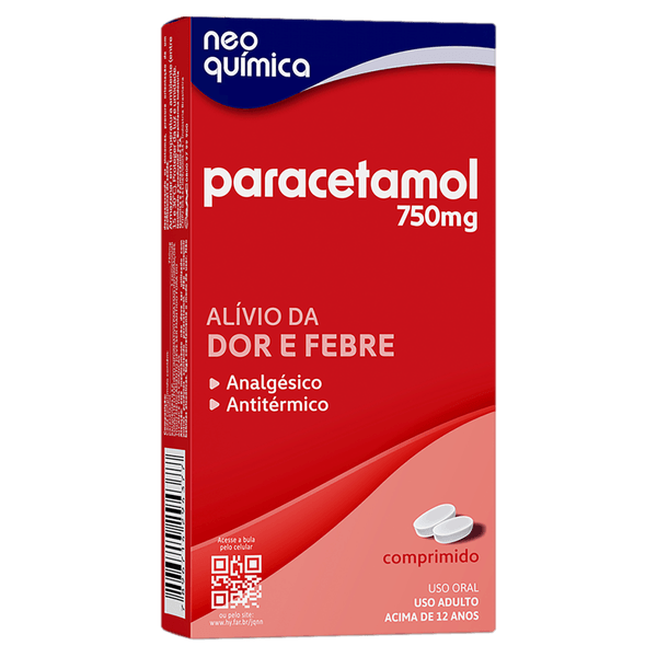 Paracetamol 750mg 20 Comprimidos - Neo Química