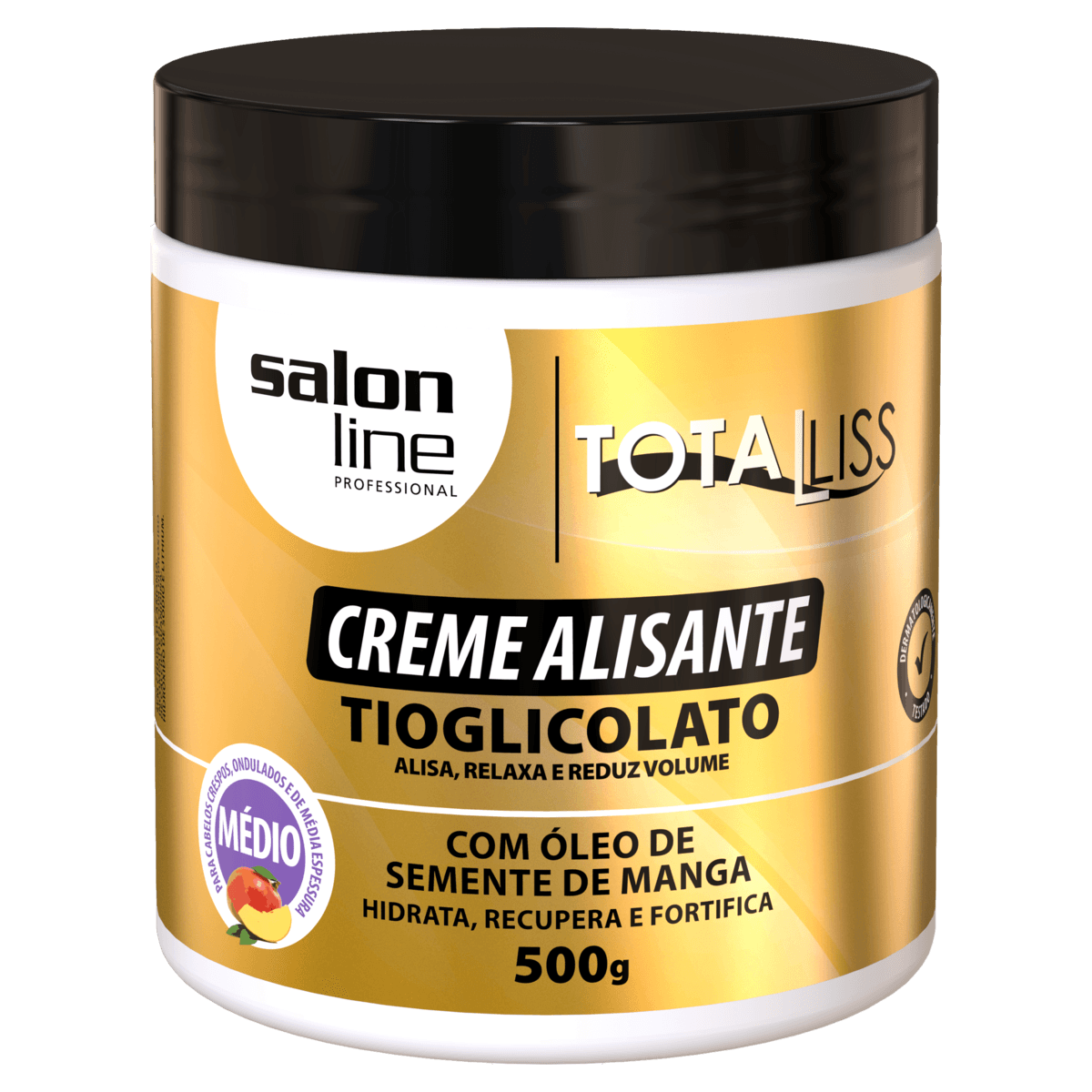 Creme Alisante Óleo Semente de Manga Médio 500g Salon Line