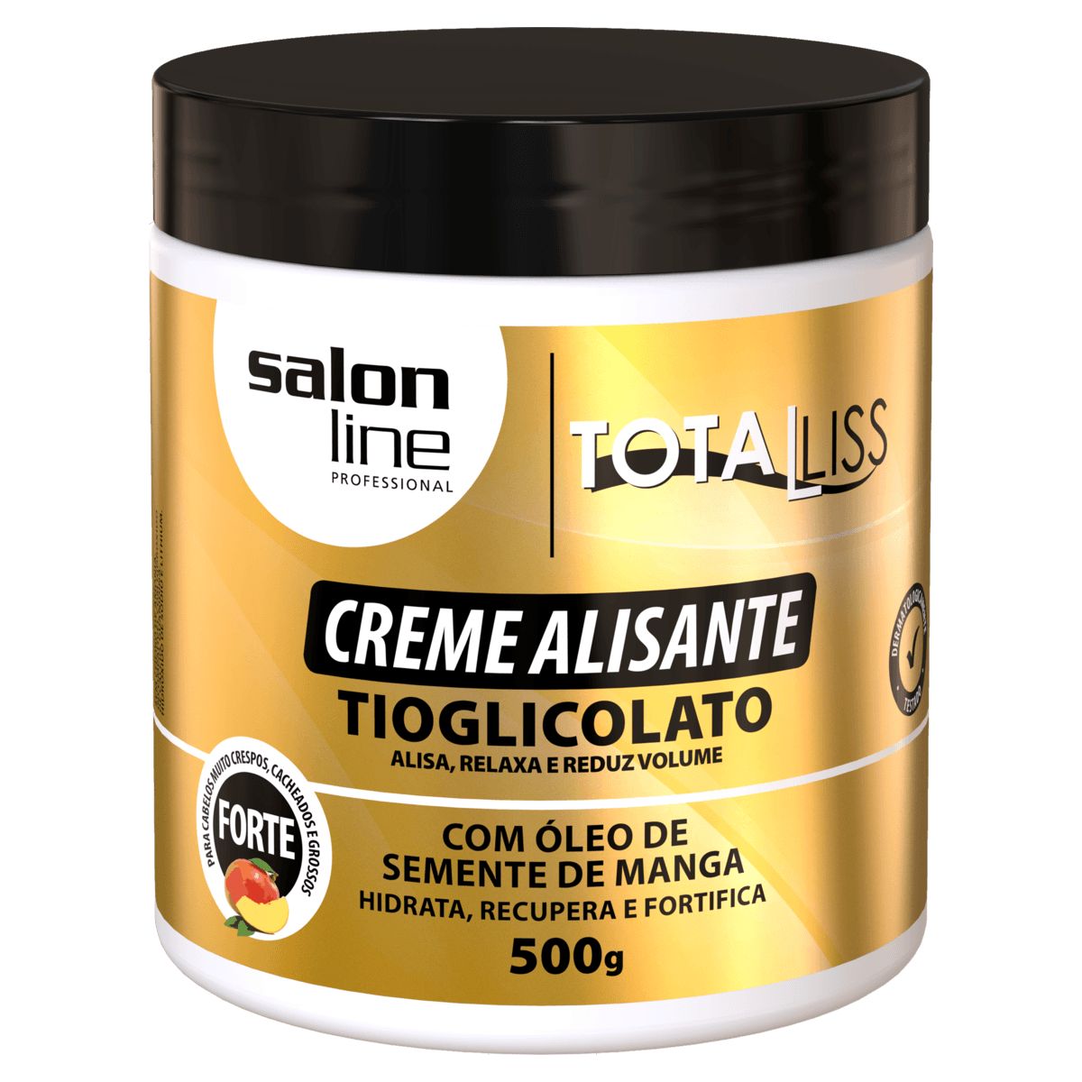 Creme Alisante Manga Forte 500g Salon Line para cabelos crespos