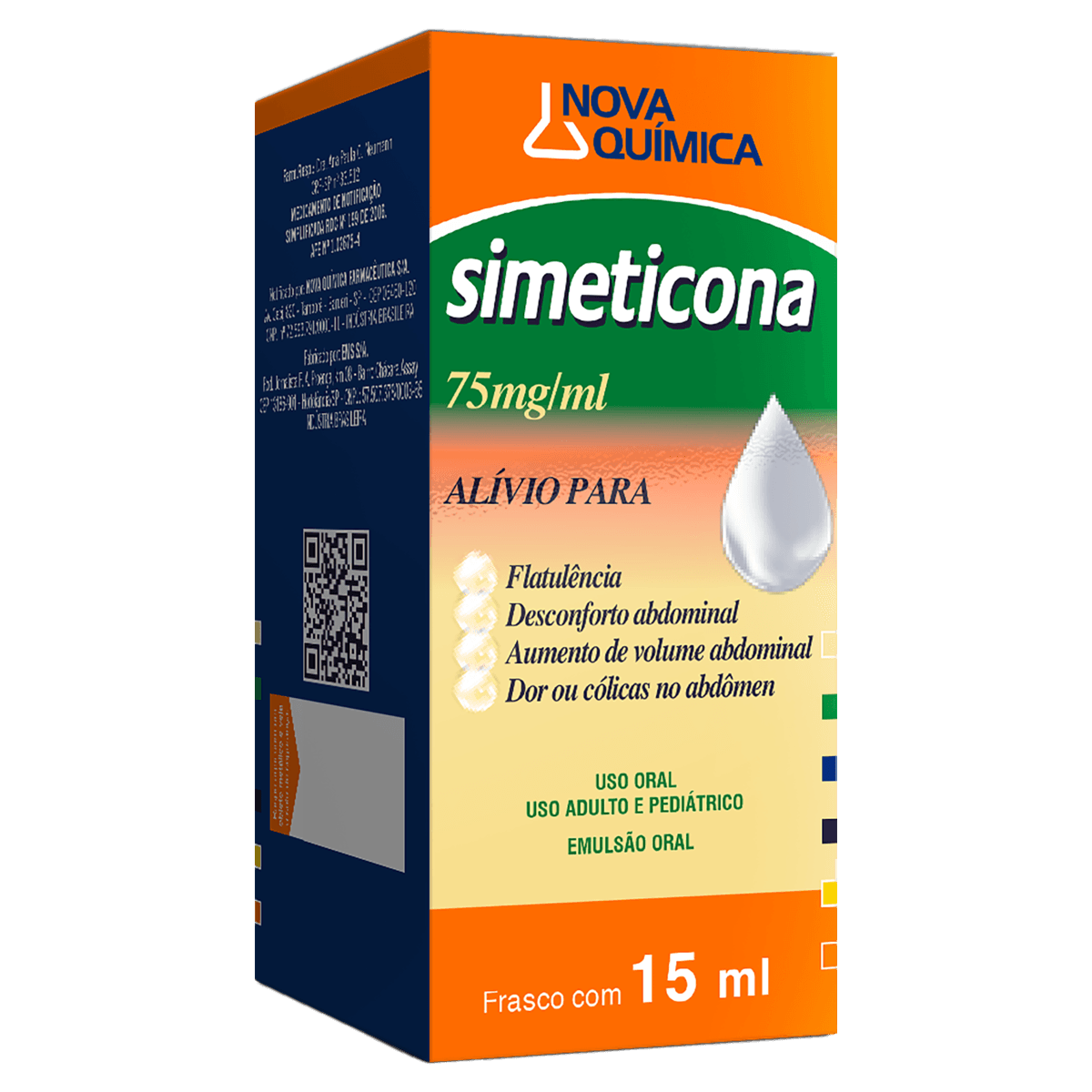 Simeticona 75Mg/Ml Gotas Morango 15Ml - Nova Química