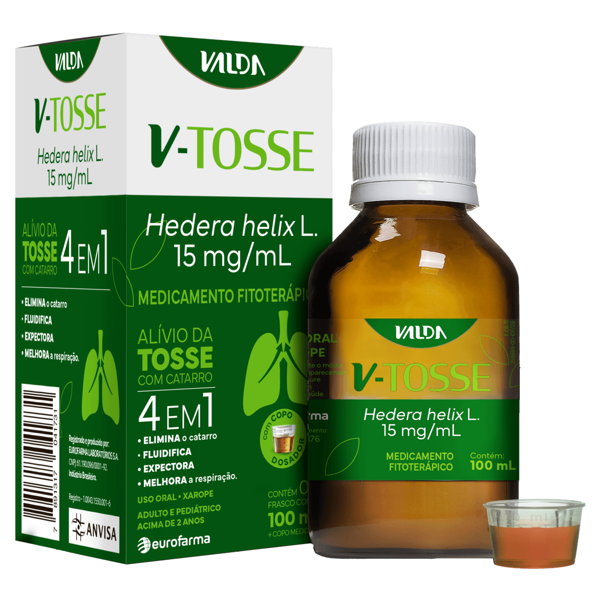 Xarope Expectorante Bromexina 15 Mg/Ml 100 Ml V-Tosse — V-Tosse 15Mg Xpe 100Ml