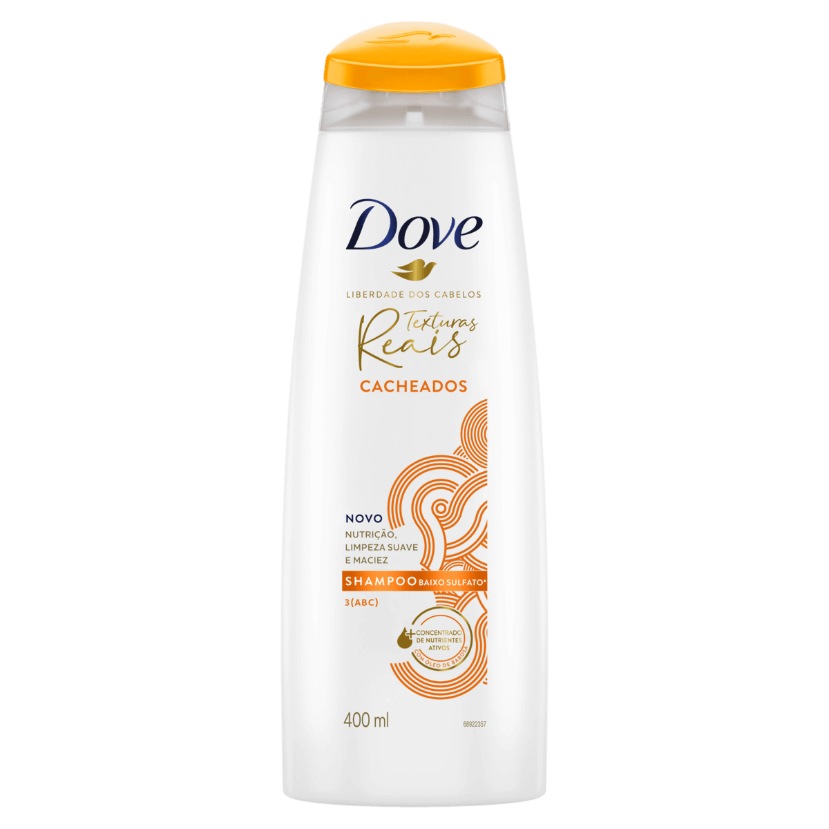 Shampoo Dove Texturas Reais Cacheados Baixo Sulfato 400ml