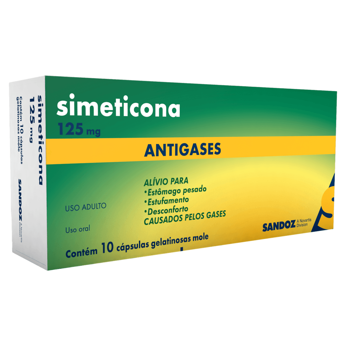Simeticona 125Mg 10 Cápsulas - Sandoz