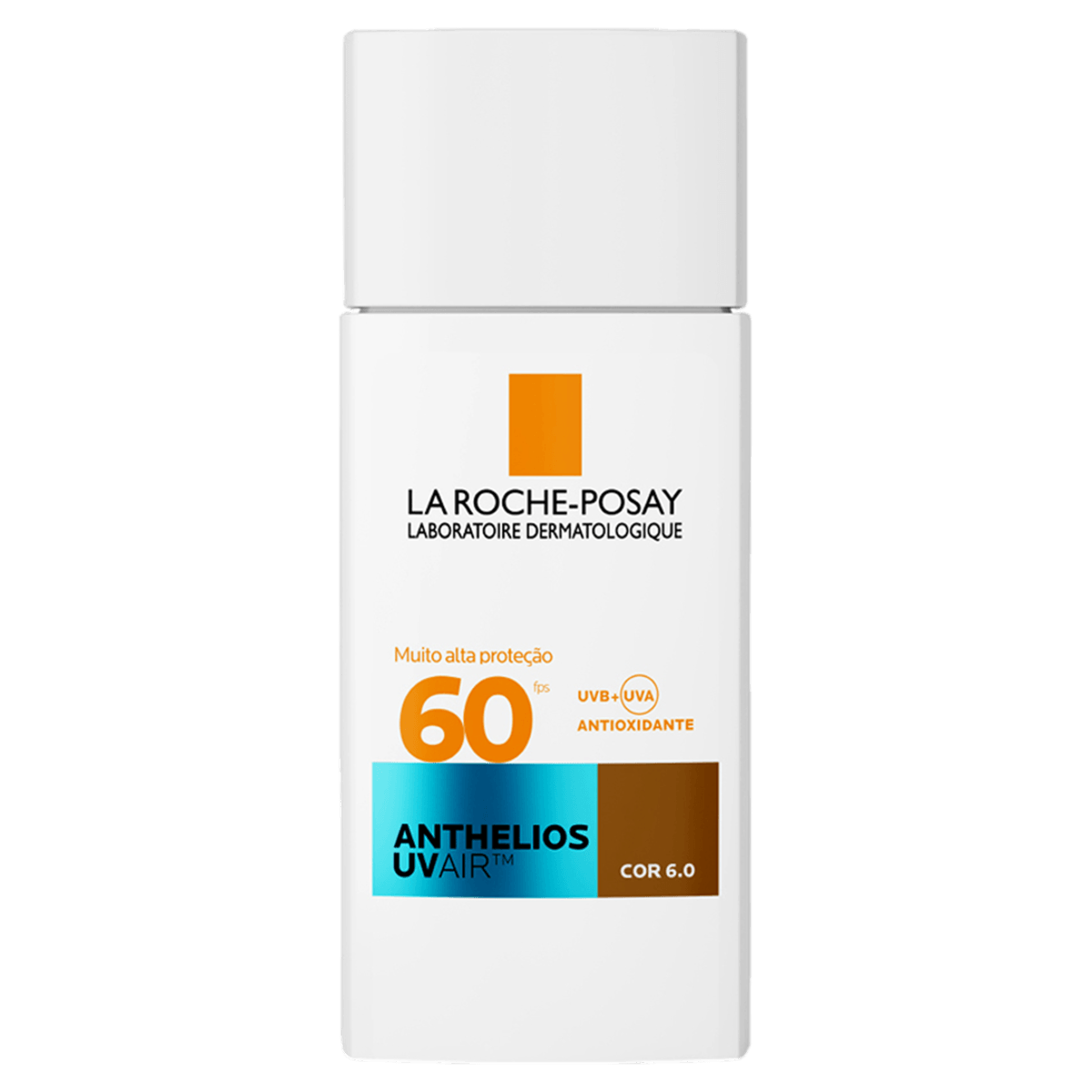 ANTHELIOS Protetor Solar Facial FPS 60 Cor 6.0 UVAir Creme 45ml Toque Seco Pele Sensível