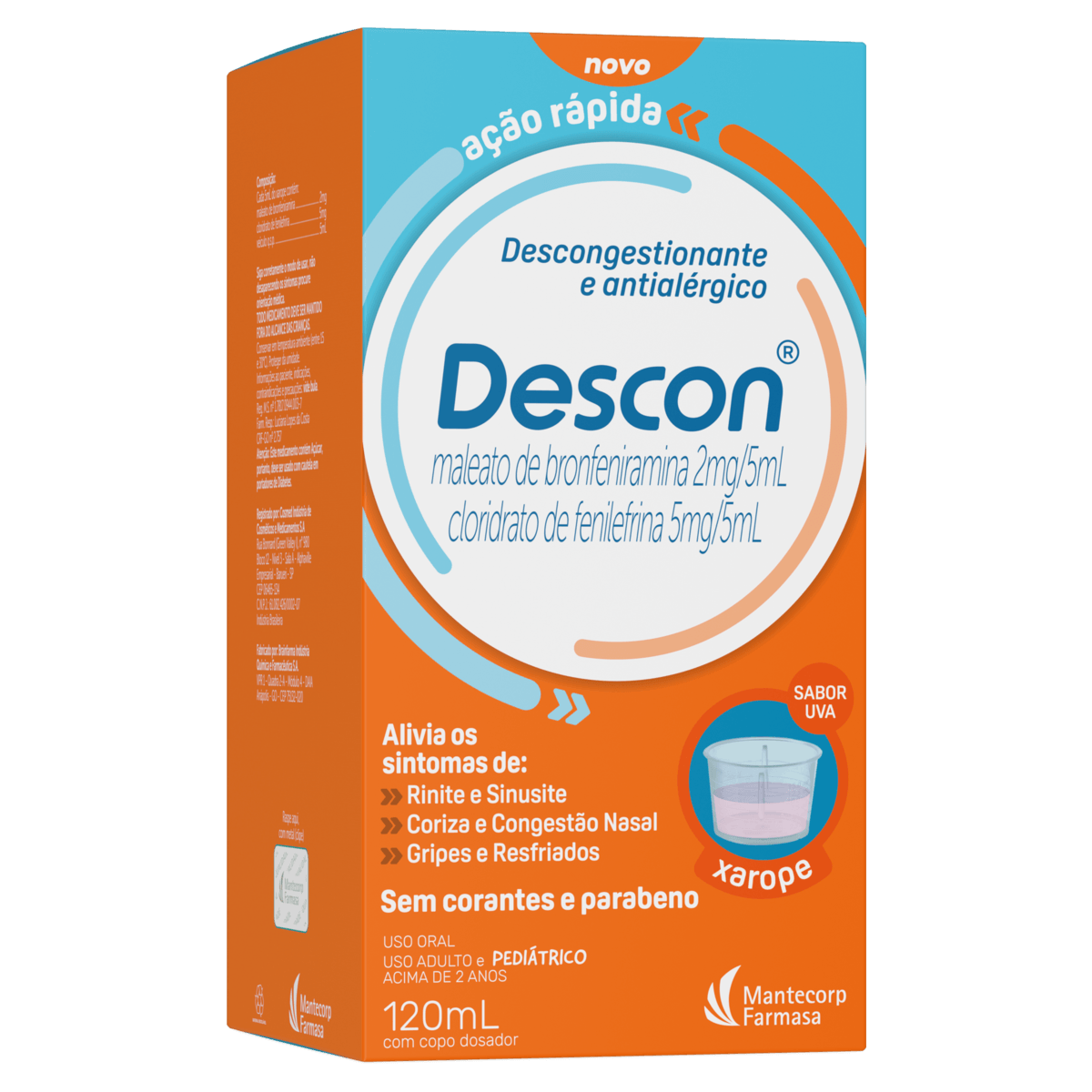 Xarope Descon Descongestionante E Antialérgico Hypera 120Ml