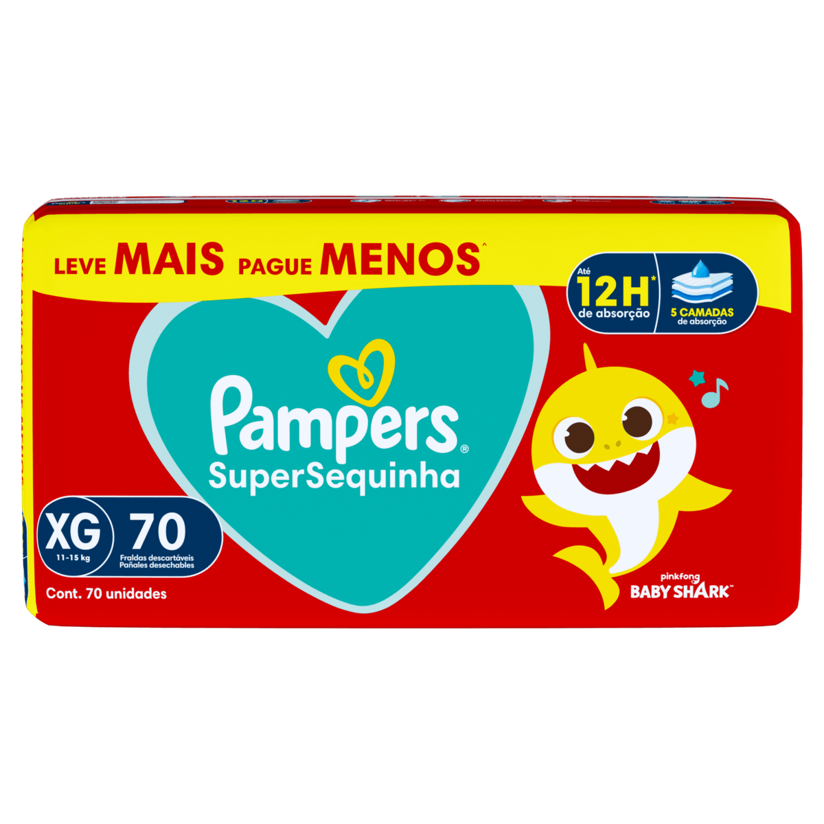Fralda Pampers SuperSequinha 70 Un XG