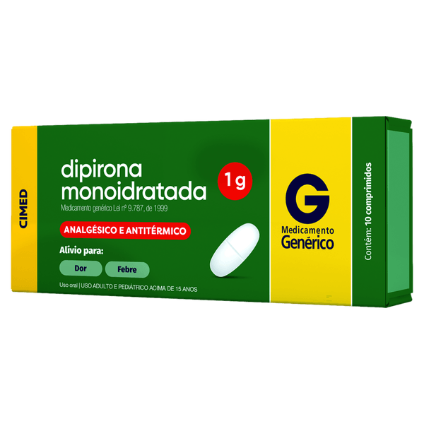 Dipirona Monoidratada 1g 10 Comprimidos - Cimed