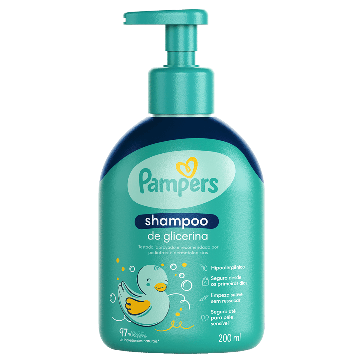 Shampoo Infantil de Glicerina Pampers - 200ml