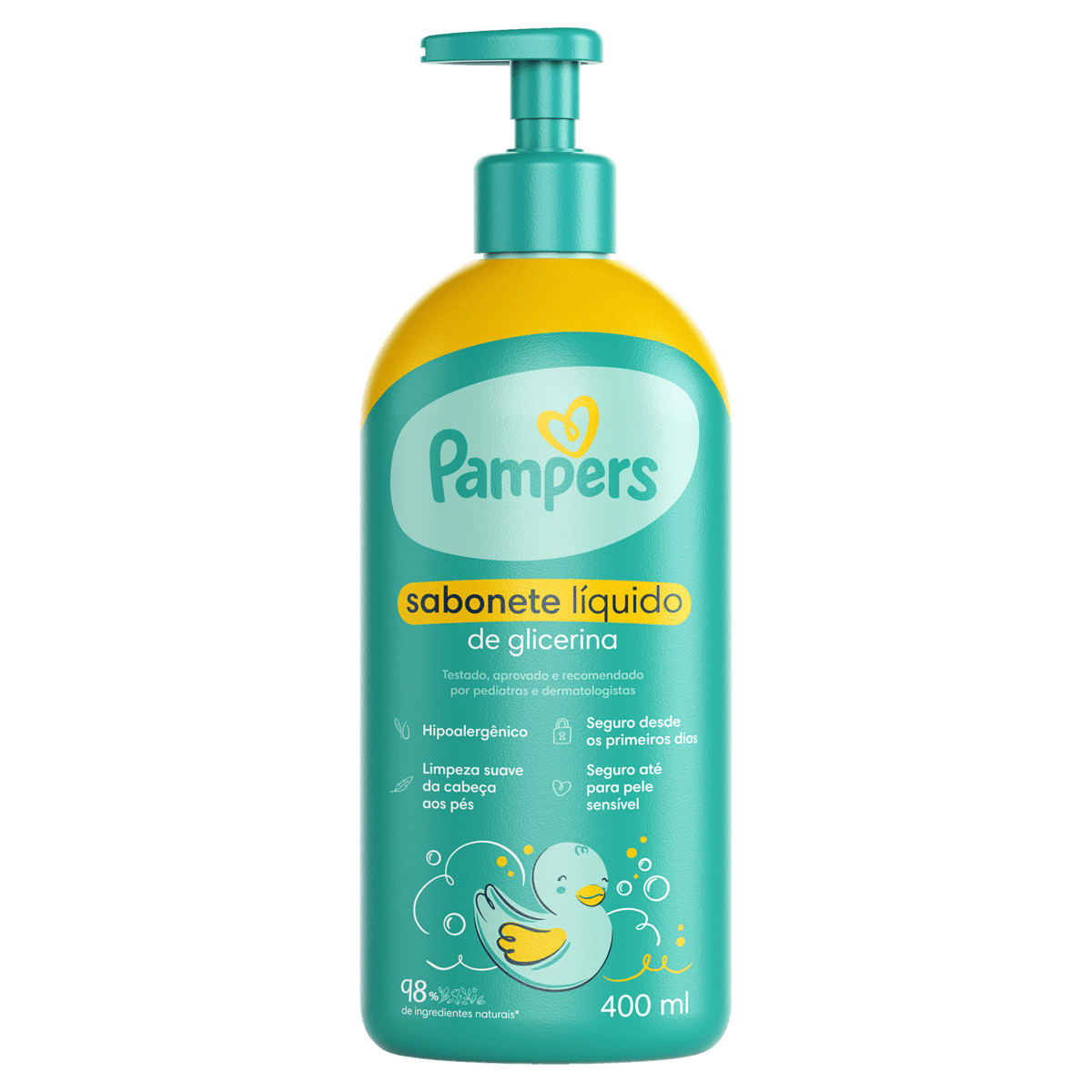 Sabonete Líquido Infantil de Glicerina Pampers 400ml
