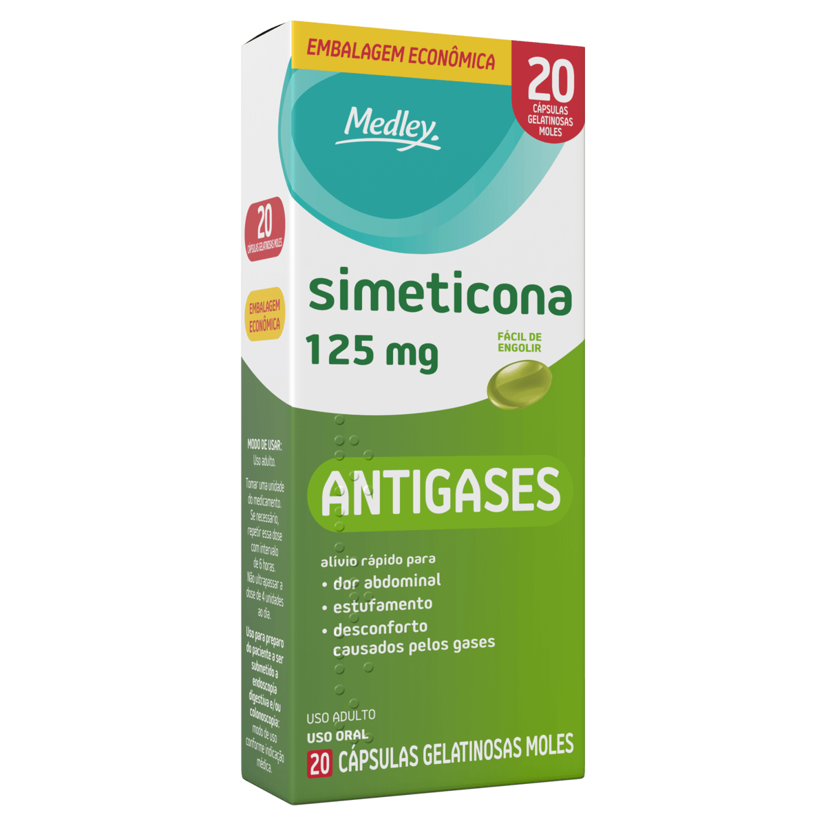 Simeticona 125Mg 20 Cápsulas Gelatinosas - Medley