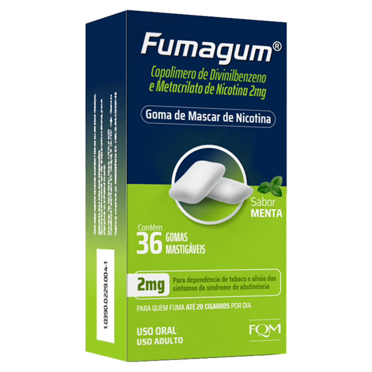 Fumagum 2Mg Menta Divcom Pharma - 36 Gomas Mastigáveis — Fumagum 2Mg Menta - 36 Gomas Mastigáveis preço