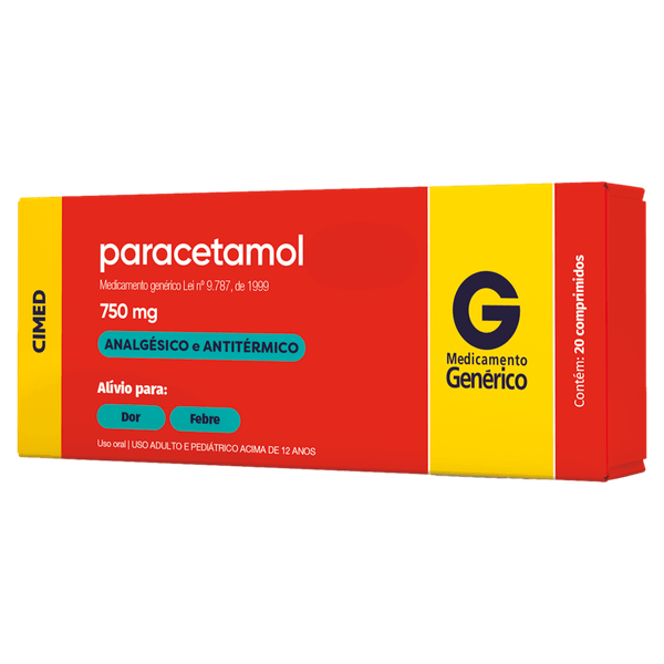 Paracetamol 750mg 20 Comprimidos - Cimed
