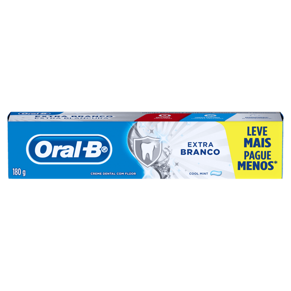 Creme Dental Extra Branco 180g Menta Duradoura Oral-B Creme Dental Oral-B Extra Branco - 180g