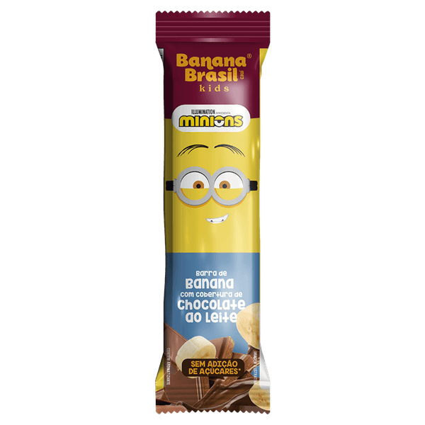 Barra de Frutas Kids Minions 22g Banana e Chocolate ao Leite Banana Brasil Barra de Frutas Banana Brasil Kids Minions Banana e Chocolate ao Leite 22g