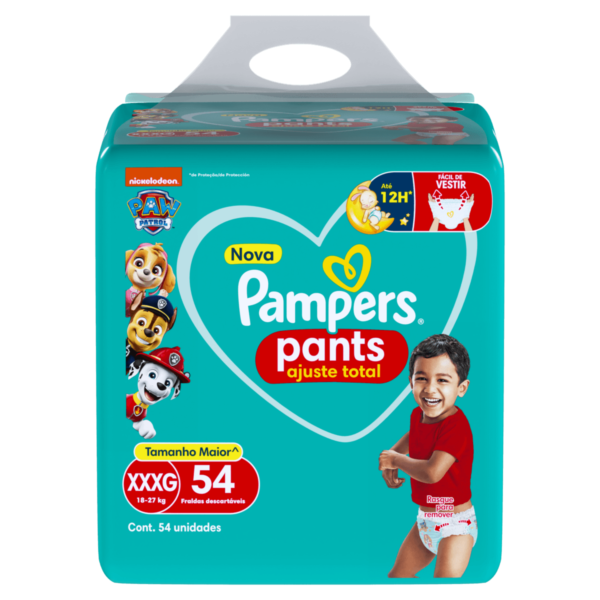 Fralda Pants Pampers Ajuste Total 54 Un XXXG