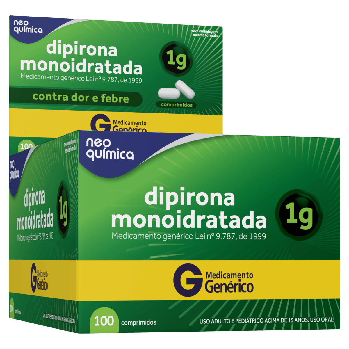 Dipirona Sódica 1G 4 Comprimidos - Neo Química