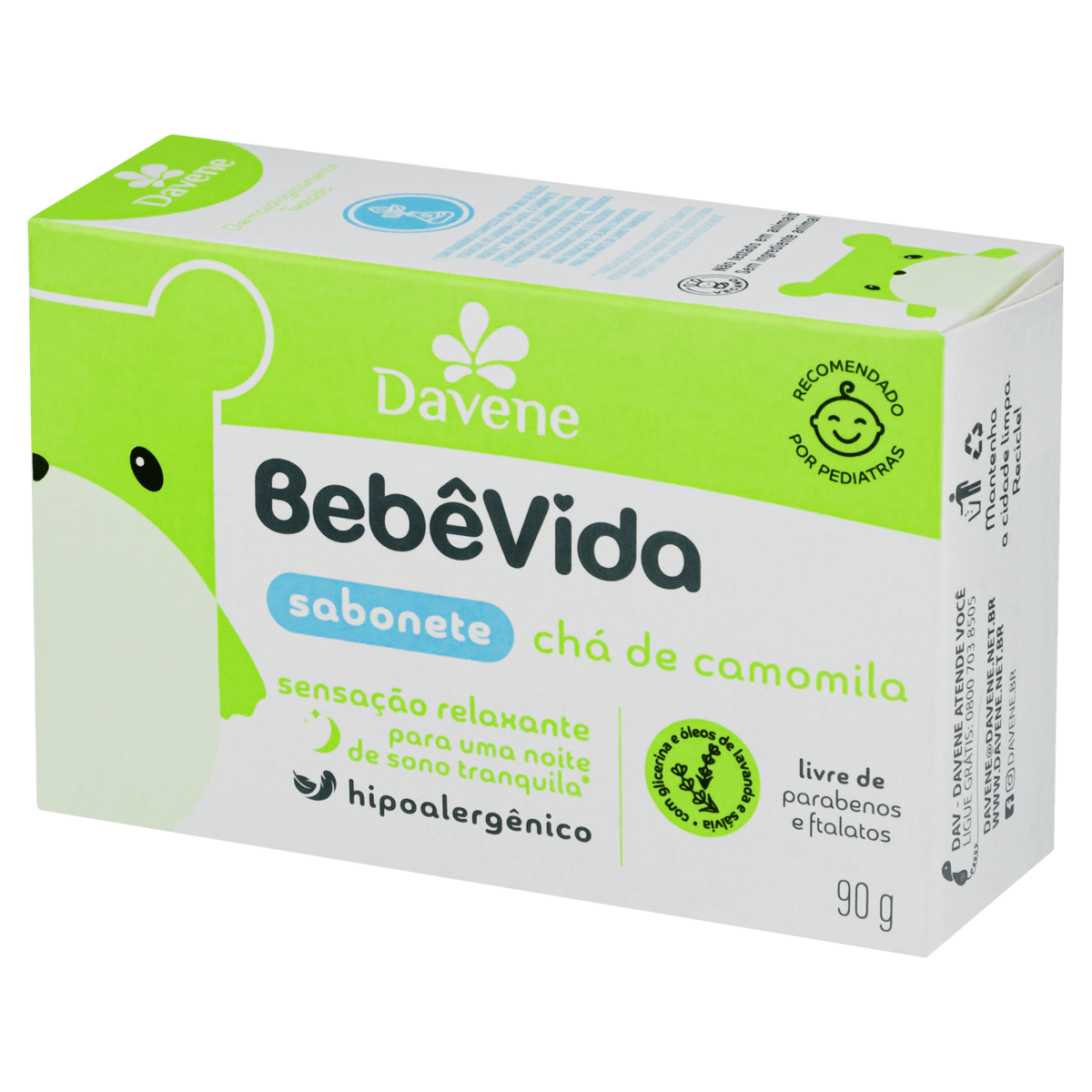 Sabonete bebê Bebê Vida 90g – Calêndula & Aveia, Hipoalergênico